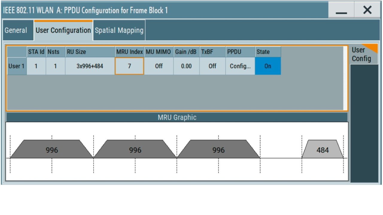 320 mhz 信道的 mru 配置