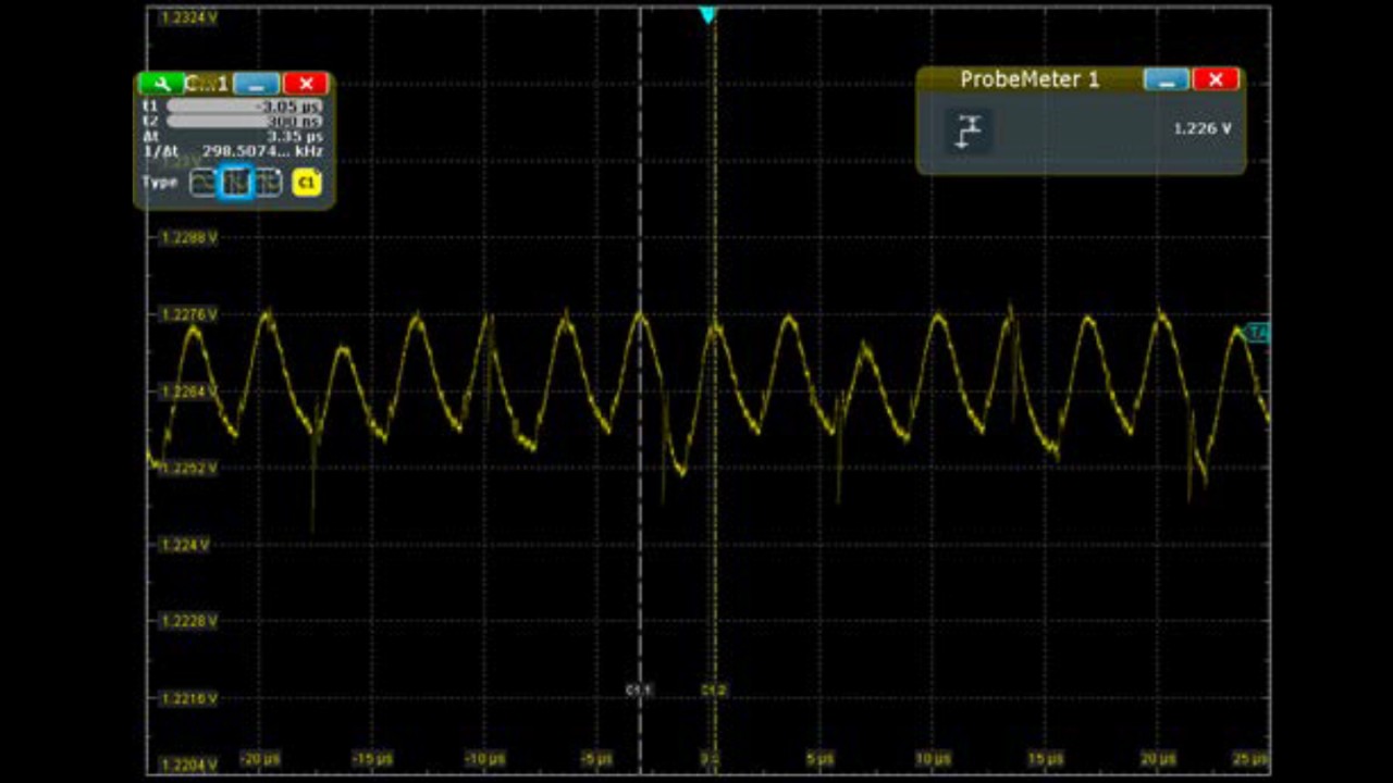 probemeter 是一种集成到探头头部的直流电压计，能够测量 1.2 v ddr4 电源上的残余波纹并准确验证直流电平。