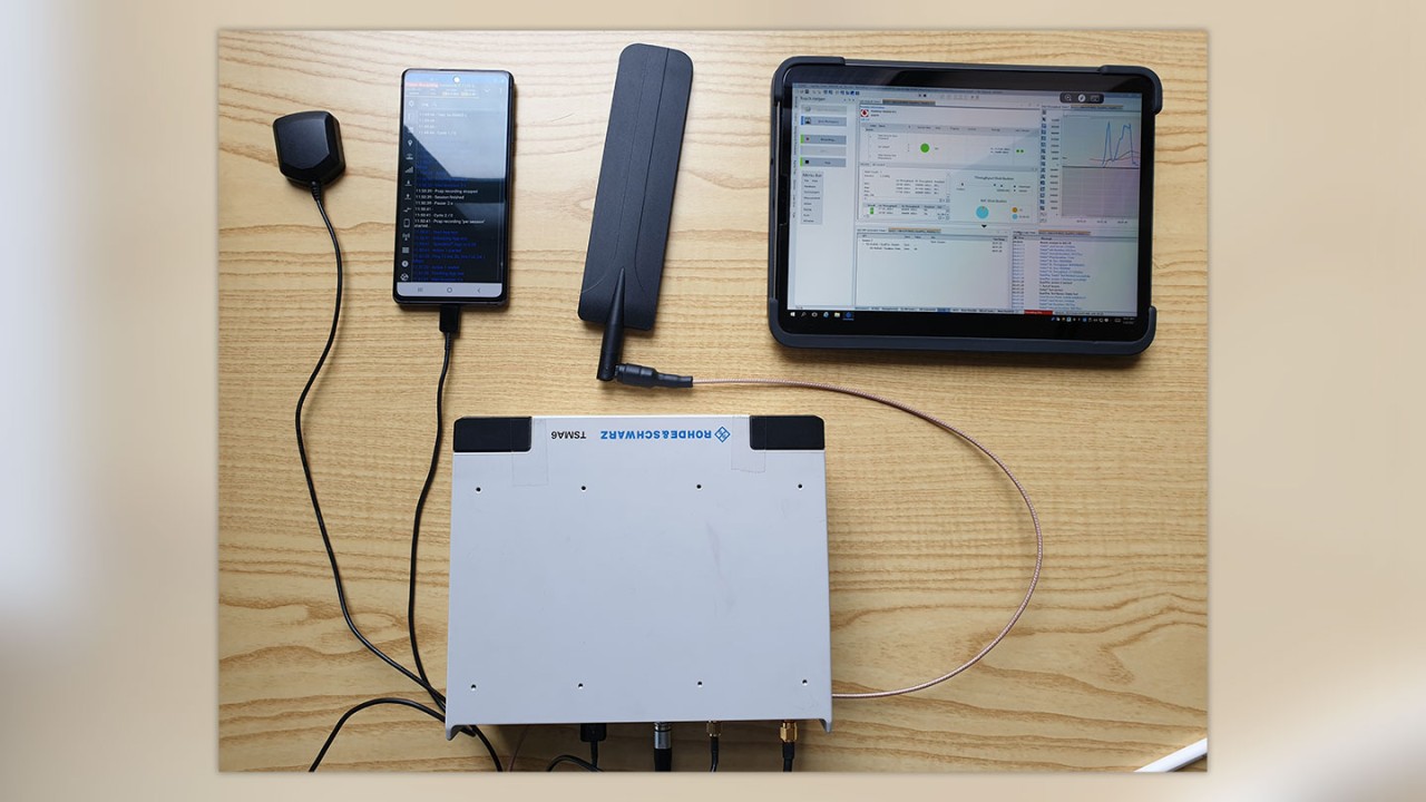 test solution: r&s®tsma6 scanner, r&s®romes4 software and qualipoc android