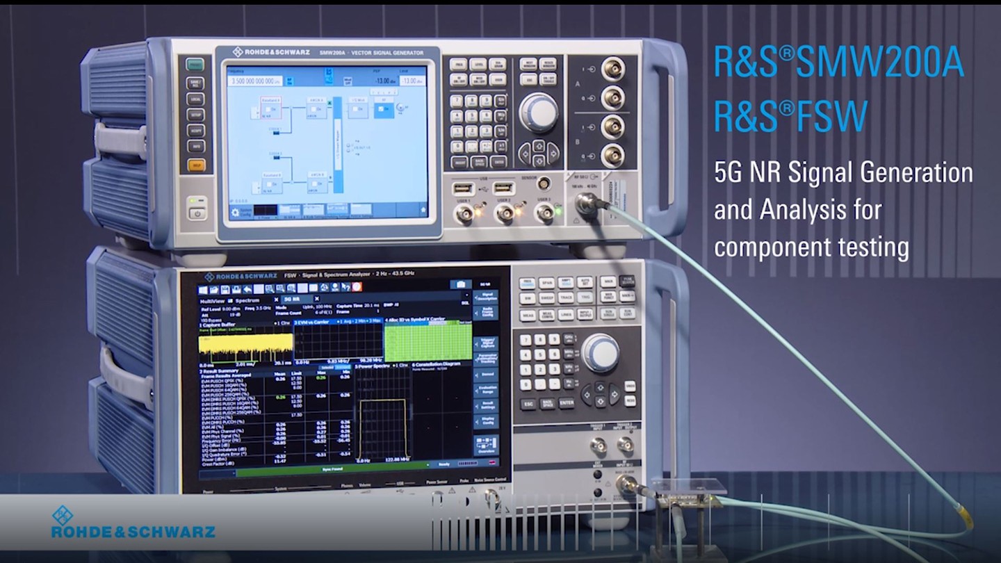 5g nr signal generation and analysis for component testing