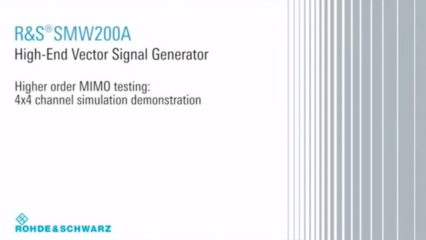 higher order mimo testing - 4x4 channel simulation demonstration