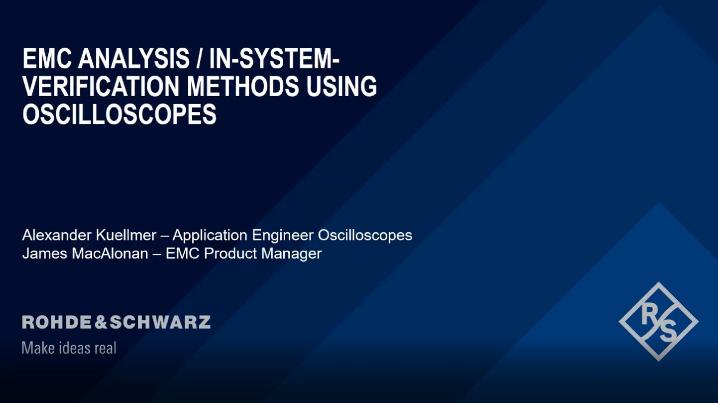 emc analysis / in-system verification methods using oscilloscopes